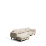 4-Sitzer Sofa Vera mit Chaiselongue links in Beige mit Beinen aus massivem Eschenholz mit natürlichem Finish, 322 cm, FSC Mix Credit von Kave Home – Bild 4