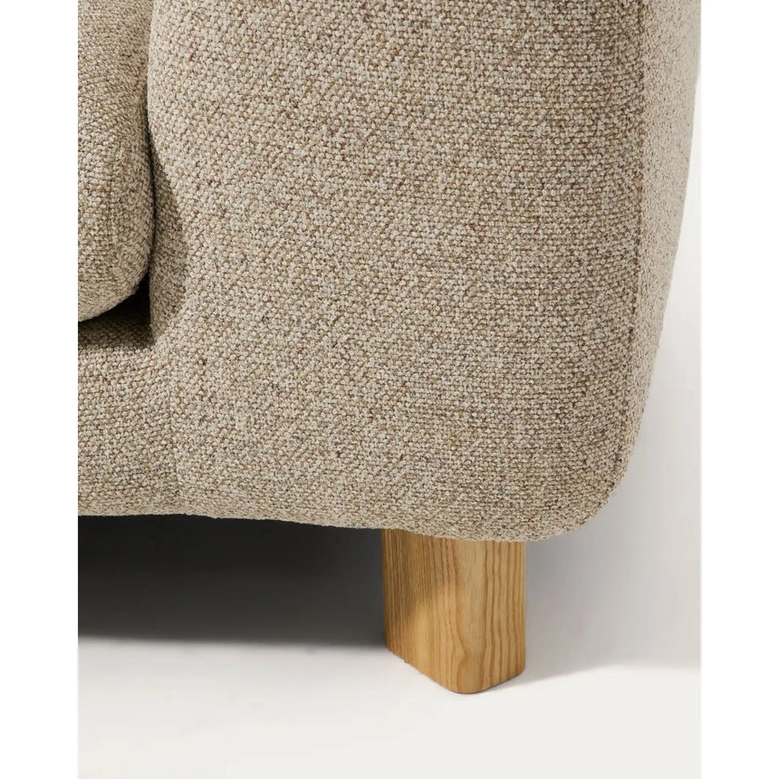 4-Sitzer Sofa Vera mit Chaiselongue links in Beige mit Beinen aus massivem Eschenholz mit natürlichem Finish, 322 cm, FSC Mix Credit von Kave Home – Bild 6