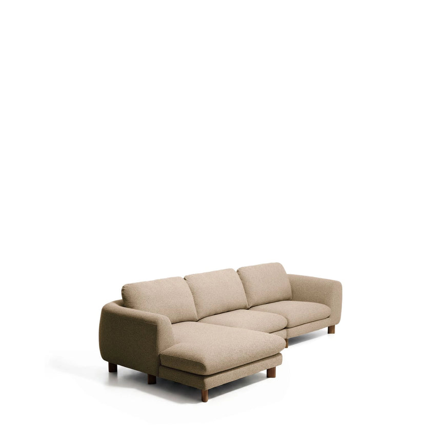 4-Sitzer Sofa Vera mit Chaiselongue links mit Beinen aus massivem Eschenholz mit Nussbaum-Finish, 322 cm, FSC Mix Credit von Kave Home – Bild 4