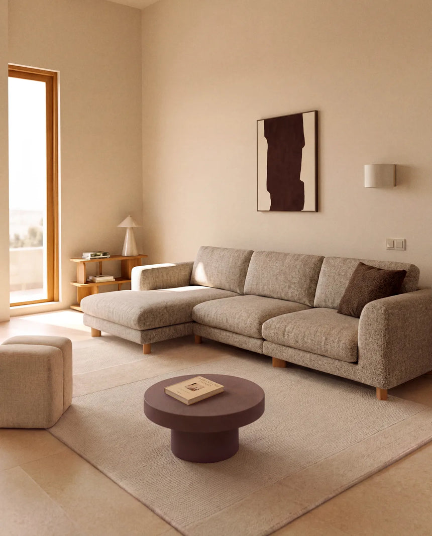 4-Sitzer Sofa Vera mit Chaiselongue links mit Beinen aus massivem Eschenholz mit natürlichem Finish, 322 cm, FSC Mix Credit von Kave Home – Bild 2