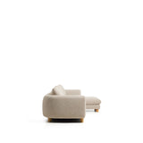 4-Sitzer Sofa Vera mit Chaiselongue rechts in Beige mit Beinen aus massivem Eschenholz mit natürlichem Finish, 322 cm, FSC Mix Credit von Kave Home – Bild 5