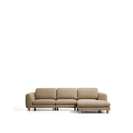 4-Sitzer Sofa Vera mit Chaiselongue rechts mit Beinen aus massivem Eschenholz mit natürlichem Finish, 322 cm, FSC Mix Credit von Kave Home – Bild 1