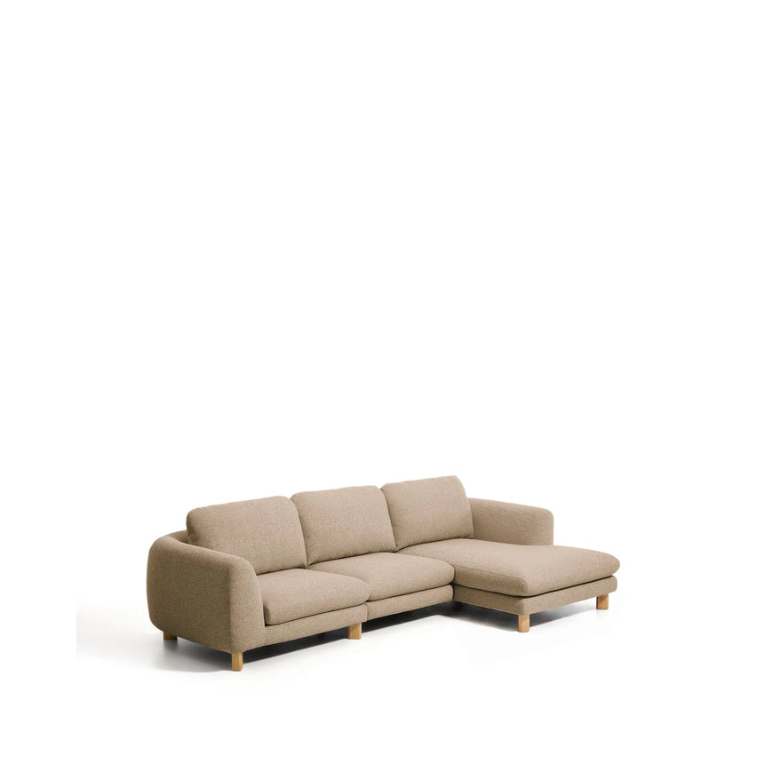 4-Sitzer Sofa Vera mit Chaiselongue rechts mit Beinen aus massivem Eschenholz mit natürlichem Finish, 322 cm, FSC Mix Credit von Kave Home – Bild 4