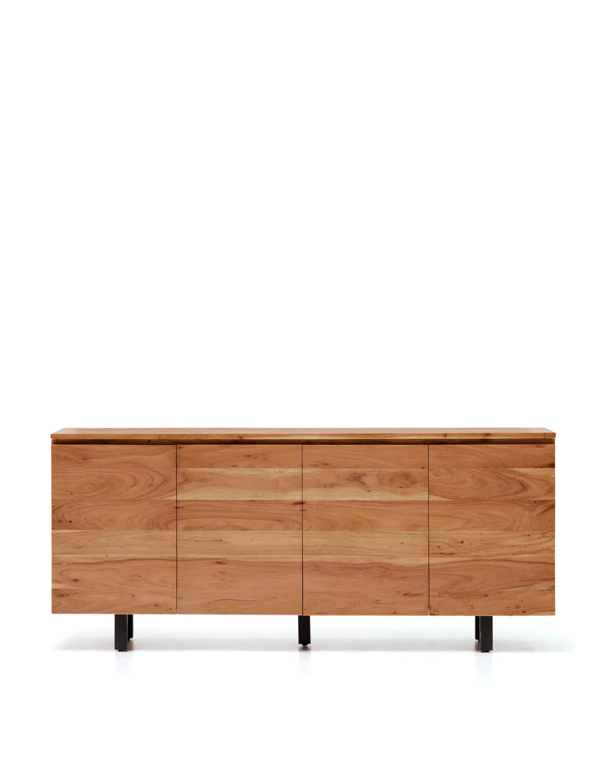 4-türiges Sideboard Uxue aus massivem Akazienholz mit gebleichtem Finish 200 x 88 cm von Kave Home – Produktbild 1