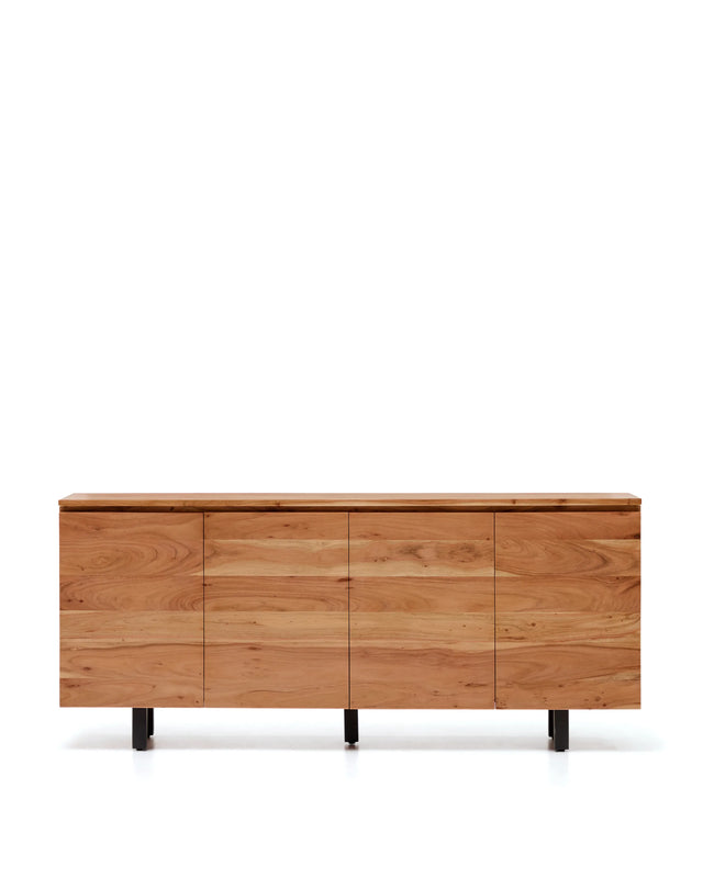 4-türiges Sideboard Uxue aus massivem Akazienholz mit gebleichtem Finish 200 x 88 cm von Kave Home – Produktbild 1