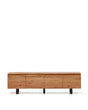 4-türiges TV-Möbel Uxue aus massivem Akazienholz mit gebleichtem Finish 200 x 58 cm von Kave Home – Produktbild 1