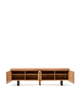 4-türiges TV-Möbel Uxue aus massivem Akazienholz mit gebleichtem Finish 200 x 58 cm von Kave Home – Produktbild 7