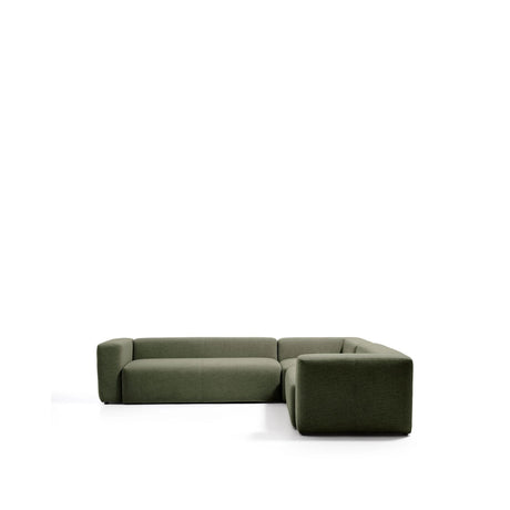 5-Sitzer-Ecksofa Blok in moosgrüner Chenille, 320 x 290 cm / 290 x 320 cm, FSC Mix Credit von Kave Home – Bild 1