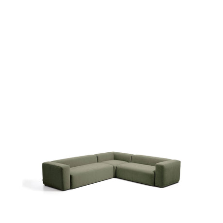 5-Sitzer-Ecksofa Blok in moosgrüner Chenille, 320 x 290 cm / 290 x 320 cm, FSC Mix Credit von Kave Home – Bild 4