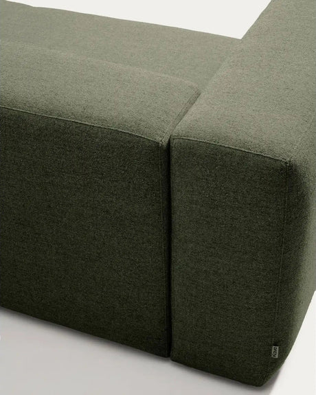 5-Sitzer-Ecksofa Blok in moosgrüner Chenille, 320 x 290 cm / 290 x 320 cm, FSC Mix Credit von Kave Home – Bild 8