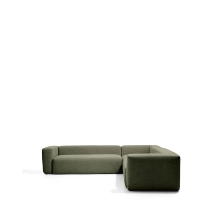 5-Sitzer-Ecksofa Blok in moosgrüner Chenille, 320 x 320 cm, FSC Mix Credit von Kave Home – Bild 1
