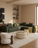 5-Sitzer-Ecksofa Blok in moosgrüner Chenille, 320 x 320 cm, FSC Mix Credit von Kave Home – Bild 2