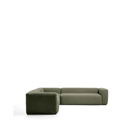 5-Sitzer-Ecksofa Blok in moosgrüner Chenille, 320 x 320 cm, FSC Mix Credit von Kave Home – Bild 4