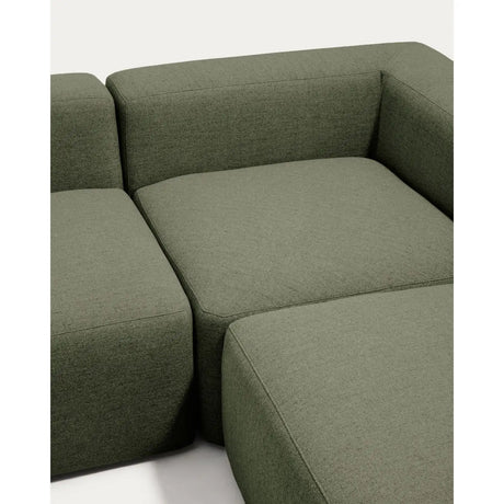 5-Sitzer-Ecksofa Blok in moosgrüner Chenille, 320 x 320 cm, FSC Mix Credit von Kave Home – Bild 6