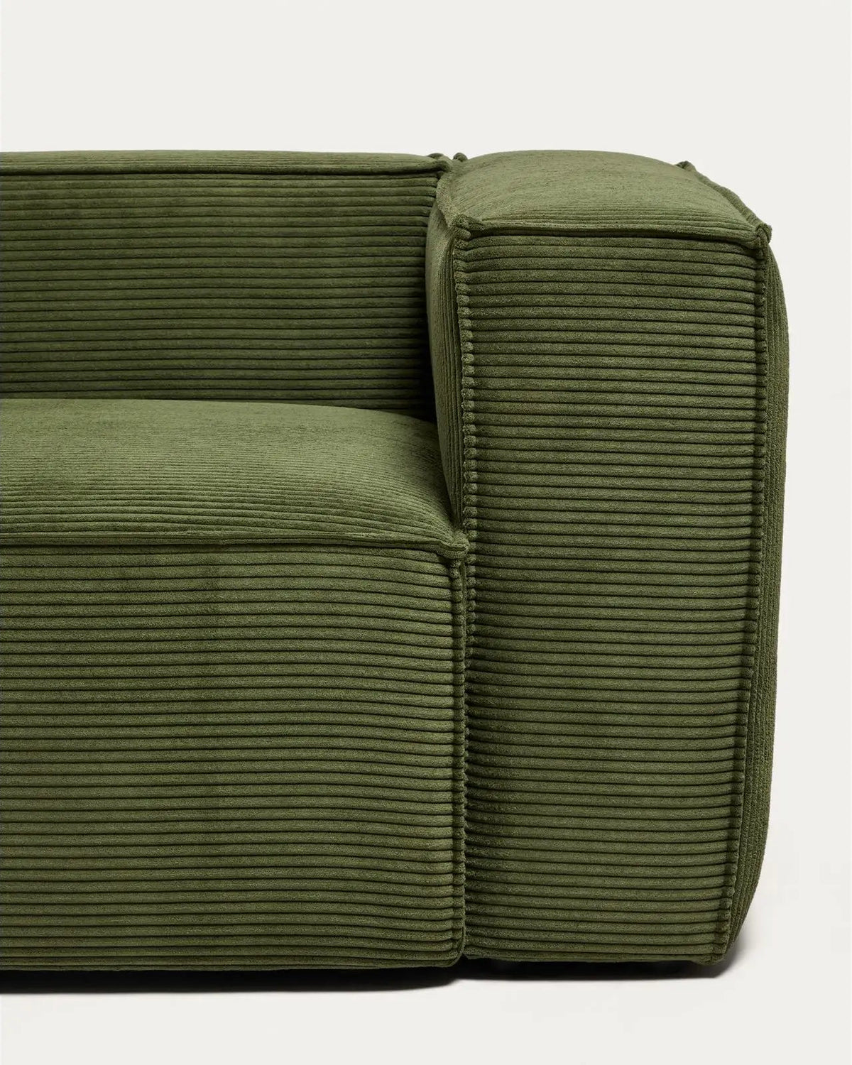 5-Sitzer-Ecksofa Blok mit Randmodul links in Cord oder Chenille, 255 x 320 cm, FSC Mix Credit von Kave Home – Bild 4