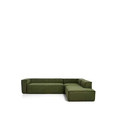 5-Sitzer-Ecksofa Blok mit Randmodul links in Cord oder Chenille, 320 x 255 cm, FSC Mix Credit von Kave Home – Bild 1