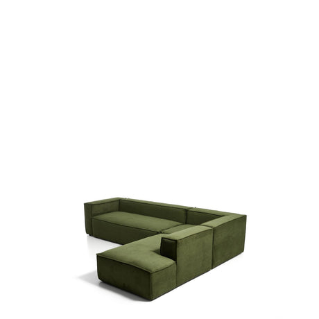 5-Sitzer-Ecksofa Blok mit Randmodul links in Cord oder Chenille, 320 x 255 cm, FSC Mix Credit von Kave Home – Bild 3