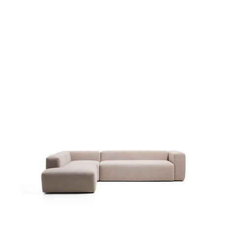 5-Sitzer-Ecksofa Blok mit Randmodul links in beiger Chenille, 255 x 320 cm, FSC Mix Credit von Kave Home – Bild 1