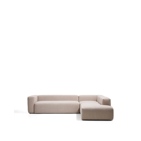 5-Sitzer-Ecksofa Blok mit Randmodul links in beiger Chenille, 320 x 255 cm, FSC Mix Credit von Kave Home – Bild 1