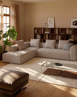 5-Sitzer-Ecksofa Blok mit Randmodul links in beiger Chenille, 320 x 255 cm, FSC Mix Credit von Kave Home – Bild 2