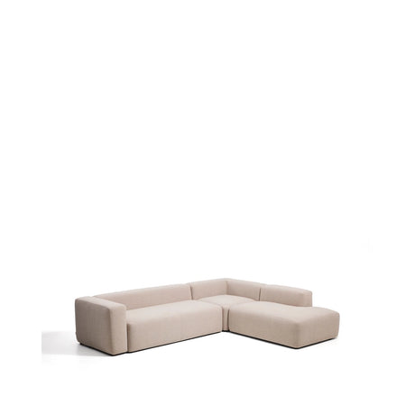 5-Sitzer-Ecksofa Blok mit Randmodul links in beiger Chenille, 320 x 255 cm, FSC Mix Credit von Kave Home – Bild 4