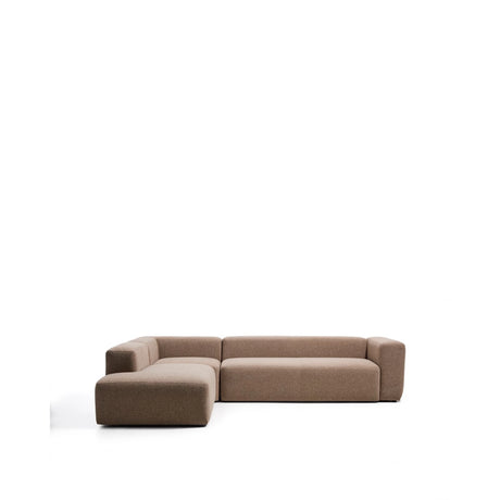 5-Sitzer-Ecksofa Blok mit Randmodul links in brauner Chenille, 255 x 320 cm, FSC Mix Credit von Kave Home – Bild 1