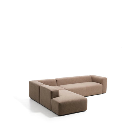 5-Sitzer-Ecksofa Blok mit Randmodul links in brauner Chenille, 255 x 320 cm, FSC Mix Credit von Kave Home – Bild 4