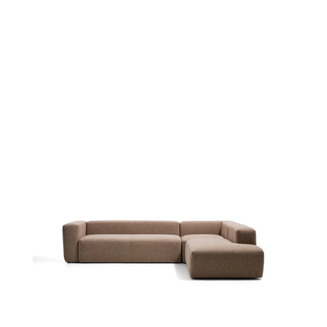 5-Sitzer-Ecksofa Blok mit Randmodul links in brauner Chenille, 320 x 255 cm, FSC Mix Credit von Kave Home – Bild 1