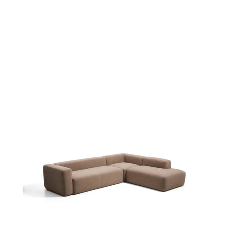 5-Sitzer-Ecksofa Blok mit Randmodul links in brauner Chenille, 320 x 255 cm, FSC Mix Credit von Kave Home – Bild 4