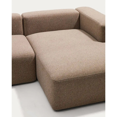 5-Sitzer-Ecksofa Blok mit Randmodul links in brauner Chenille, 320 x 255 cm, FSC Mix Credit von Kave Home – Bild 6