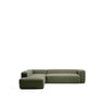 5-Sitzer-Ecksofa Blok mit Randmodul links in moosgrüner Chenille, 255 x 320 cm, FSC Mix Credit von Kave Home – Bild 1