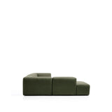 5-Sitzer-Ecksofa Blok mit Randmodul links in moosgrüner Chenille, 255 x 320 cm, FSC Mix Credit von Kave Home – Bild 5