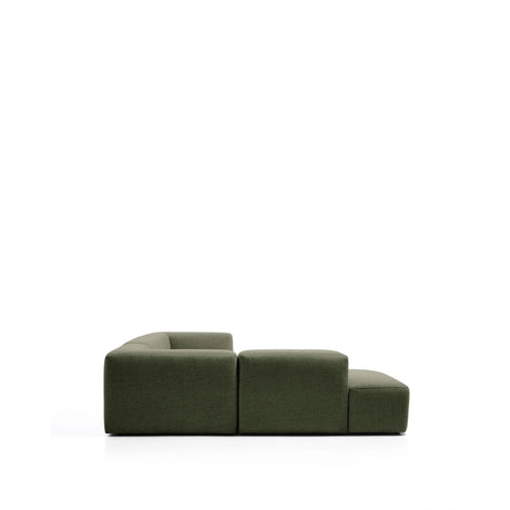 5-Sitzer-Ecksofa Blok mit Randmodul links in moosgrüner Chenille, 255 x 320 cm, FSC Mix Credit von Kave Home – Bild 5