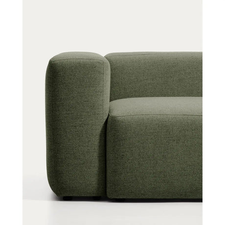 5-Sitzer-Ecksofa Blok mit Randmodul links in moosgrüner Chenille, 320 x 255 cm, FSC Mix Credit von Kave Home – Bild 6
