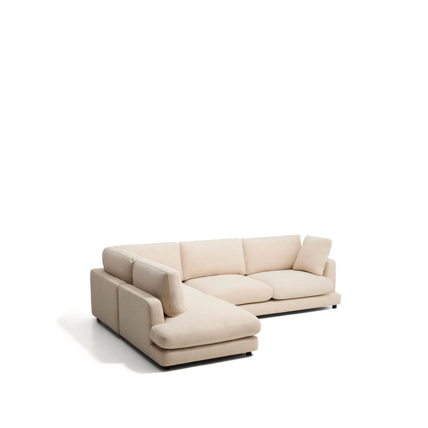 5-Sitzer-Ecksofa Gala mit Randmodul links aus beiger Chenille, FSC Mix Credit, 225 x 300 cm von Kave Home – Bild 3