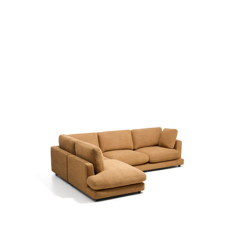 5-Sitzer-Ecksofa Gala mit Randmodul links aus senfgelbem Microbouclé, FSC Mix Credit, 225 x 300 cm von Kave Home – Bild 3