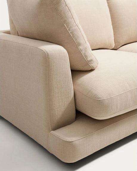 5-Sitzer-Ecksofa Gala mit Randmodul rechts aus beiger Chenille, FSC Mix Credit, 300 x 225 cm von Kave Home – Bild 5