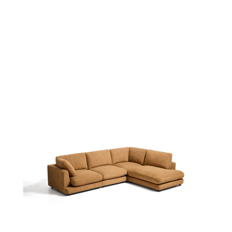5-Sitzer-Ecksofa Gala mit Randmodul rechts aus senfgelbem Microbouclé, FSC Mix Credit, 300 x 225 cm von Kave Home – Bild 3