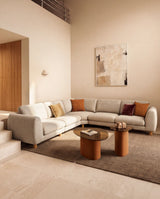 5-Sitzer Ecksofa Vera in Beige mit Beinen aus massivem Eschenholz mit natürlichem Finish, 330 x 330 cm, FSC Mix Credit von Kave Home – Bild 2