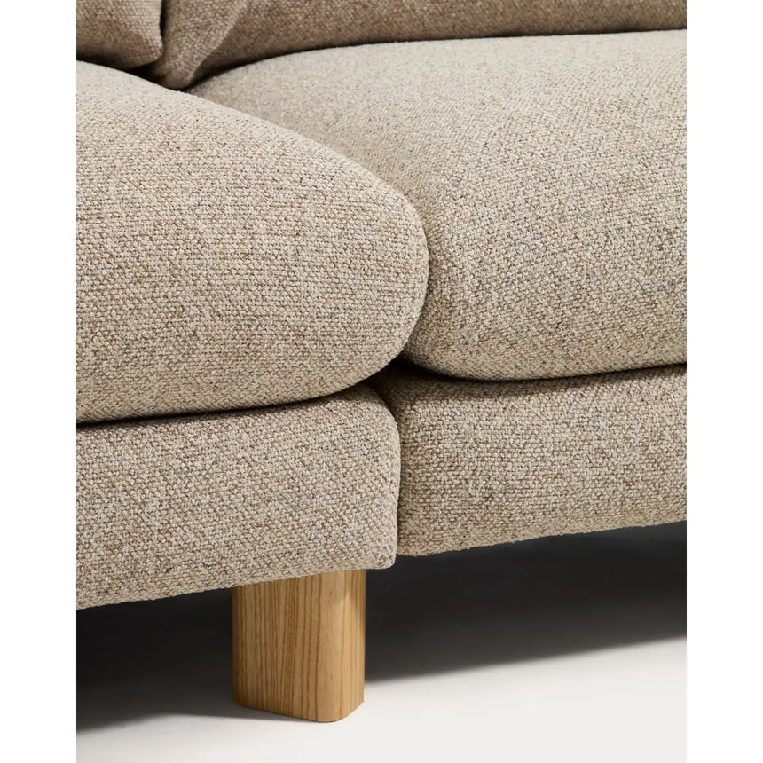 5-Sitzer Ecksofa Vera in Beige mit Beinen aus massivem Eschenholz mit natürlichem Finish, 330 x 330 cm, FSC Mix Credit von Kave Home – Bild 7