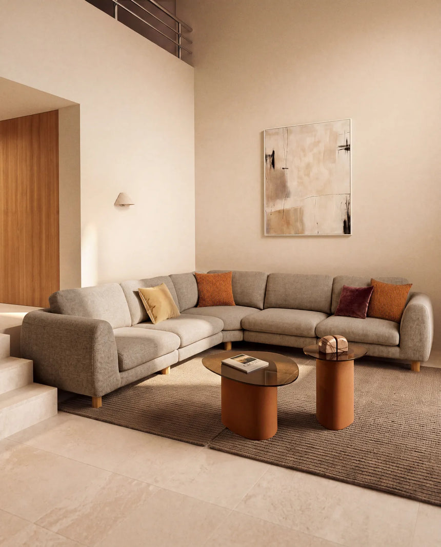 5-Sitzer Ecksofa Vera mit Beinen aus massivem Eschenholz mit natürlichem Finish, 330 x 330 cm, FSC Mix Credit von Kave Home – Bild 2