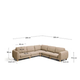 5-Sitzer Ecksofa Vera mit Beinen aus massivem Eschenholz mit natürlichem Finish, 330 x 330 cm, FSC Mix Credit von Kave Home – Bild 3