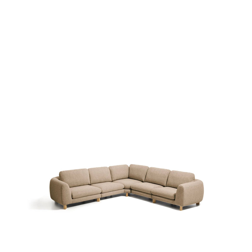 5-Sitzer Ecksofa Vera mit Beinen aus massivem Eschenholz mit natürlichem Finish, 330 x 330 cm, FSC Mix Credit von Kave Home – Bild 4