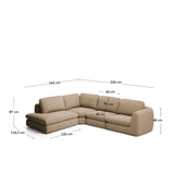 5-Sitzer Ecksofa Vera mit Randmodul links, 245 x 330 cm, FSC Mix Credit von Kave Home – Bild 3