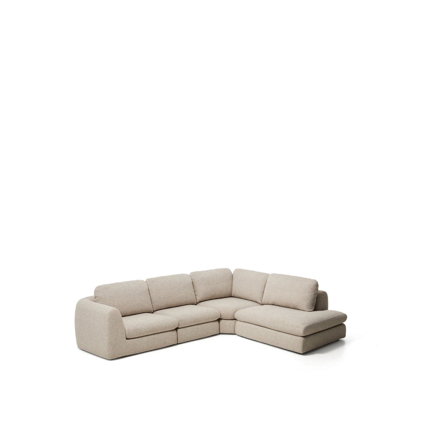 5-Sitzer Ecksofa Vera mit Randmodul rechts in Beige, 330 x 245 cm, FSC Mix Credit von Kave Home – Bild 4