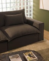 5-Sitzer-Modularsofa Anarela mit abnehmbarem Bezug aus 100 % Leinen in Taupe, 370 cm, FSC Mix Credit von Kave Home – Bild 3
