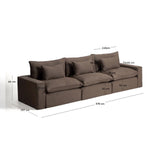 5-Sitzer-Modularsofa Anarela mit abnehmbarem Bezug aus 100 % Leinen in Taupe, 370 cm, FSC Mix Credit von Kave Home – Bild 4