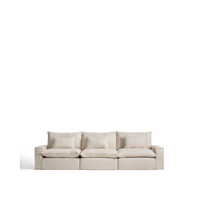 5-Sitzer-Modularsofa Anarela mit abnehmbarem Bezug aus Leinen und Viskose, 370 cm, FSC Mix Credit von Kave Home – Bild 1