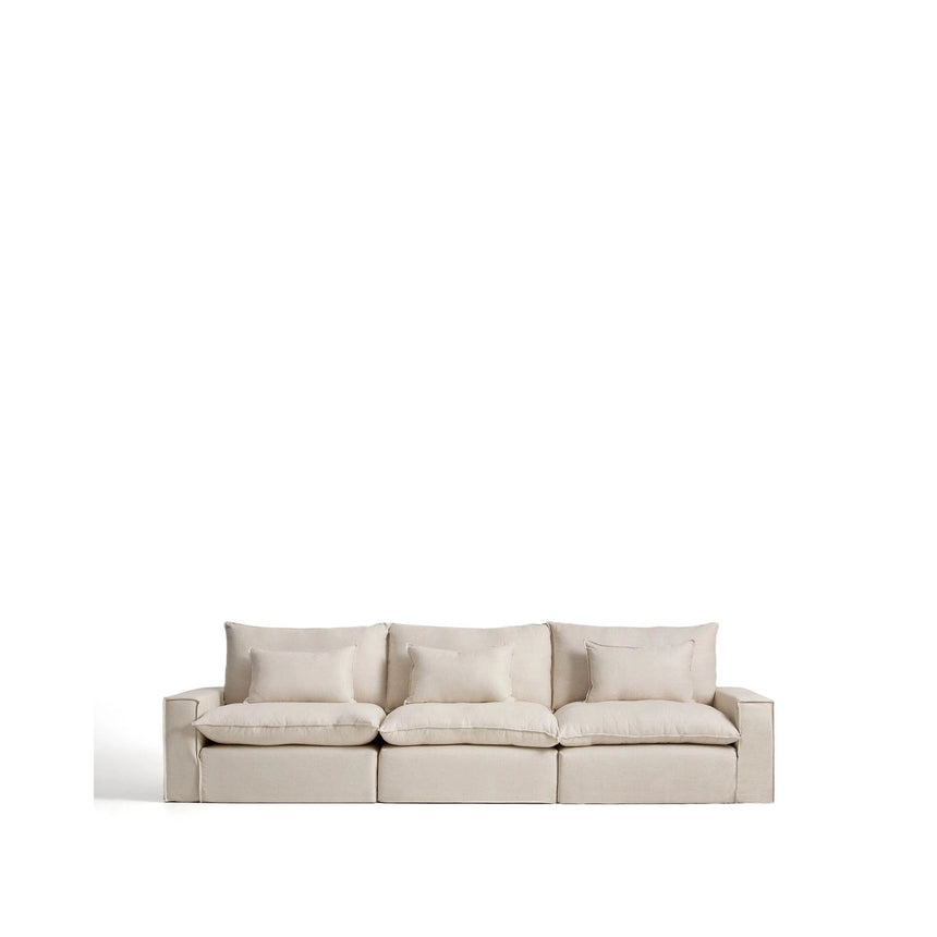 5-Sitzer-Modularsofa Anarela mit abnehmbarem Bezug aus Leinen und Viskose, 370 cm, FSC Mix Credit von Kave Home – Bild 1