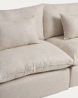 5-Sitzer-Modularsofa Anarela mit abnehmbarem Bezug aus Leinen und Viskose, 370 cm, FSC Mix Credit von Kave Home – Bild 6